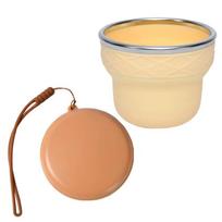200ml Capacity Silicone Coffee Mug Easy To Clean Foldable Drinking Cup  Outdoor Travel chaki