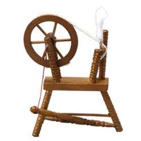 Long-lasting Lightweight Stylish Adorable 1/12 Scale Dollhouse Wooden Spinning Wheel Spinning Wheel Model kaštoninė