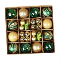 36 vienetų Kalėdų rutulio papuošalai Eglutės papuošalai Vakarėlio reikmenys Baubles for žalia