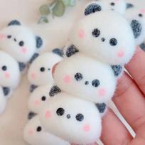 Kawaii Taba Squishy Mini Cartoon Triple Plush Piglet Three Panda Bears Mochi Soft Anti-Stress Girl Gift Hand Relaxation Toy