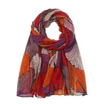 Spring Fashion Ginkgo Biloba Flroal Viscose Scarf Lady Print Voile Shawls And Wraps Pashmina Foulards Muslim Hijab 180*80Cm