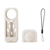 For Insta360 X5 Soft Silicone Case Heat Dissipation Silicone Protective Cover Panoramic Camera Lens Cover Lens Cap Accessorie balta