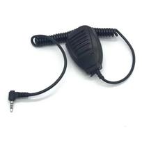 PTT Mic Microphone Speaker for BAOFENF UV3R UV100 for YAESU VERTEX VX-3R VX-10 VX-17 VX-110 VX-150 VX-130 FT1D Walkie Talkie juoda