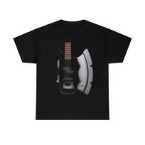 KISS Gene Simmons' Signature AXE Bosinė Gitara Vyriški Marškinėliai Trumpomis Rankovėmis Unisex Marškinėliai XL