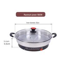 Stainless Steel Non-stick Electric Pancake Pan, Multi-functional Deepened Frying and Baking Pan with Honeycomb Design