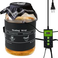 Fermentation Heating Pad 110V 15W Even Heating Glass Jar Dough Ferment Heating Wrap 45-113°F Range Precise Temperature Control