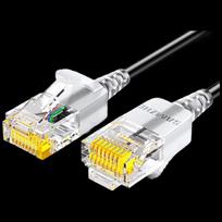 SAMZHE SZH-6010 Slim Cat6A High-Speed Ethernet Patch Cable 1 metro spalva/juoda spalva