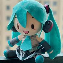 32cm Kawaii Hatsune Miku pliušinė lėlė Anime naujausia lankelį Miku specialus pliušinis pagalvės sofos papuošalas gimtadienio dovana kambario dekoracija