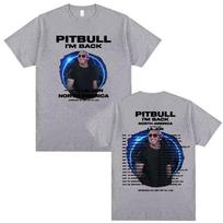 Pitbull Im Back Tour 2026 Šiaurės Amerika Koncertiniai Marškinėliai Unisex Moteriška Mada Hip Hop Pop Muzikos Marškinėliai Medvilniniai Marškinėliai S