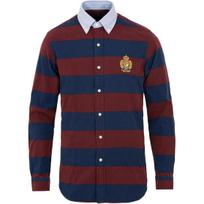 Polo Ralph Lauren Color Block Striped Logo Embroidered Long Sleeve Shirt Standard Fit Men shirts 710716808-002 XXL