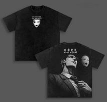 Vintage Anime Jujutsu Kaisen Tshirt Men Clothing Hiromi Higuruma Washed Tshirt Top Summer Short Sleeve Loose Cotton Tee Shirt S