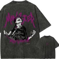 Toji Fushiguro Monster T-shirt Jujutsu Kaisen Tee Vintage Washed Oversized Retro Anime Harajuku Streetwear Absolute Manga Mens M