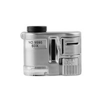 Mini Magnifier Pocket Microscope With LED Light Loupe Handheld Magnifying Glass 60X Handheld Jeweler balta