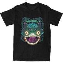 Pukei Pukei Monster Hunter World T-Shirt Men Dragon Hunting MHW Game Y2K Cotton T Shirts Summer O-Neck Tees Plus Size Clothes S įvairiaspalvis