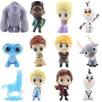 Frozen Figurine Set, 12 Pieces Multicolor PVC Toy Figures for Kids Ages 3+