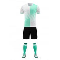 A quick-drying, breathable short-sleeved competition printing team uniform, light football jersey, training jersey set, men and women and children XS