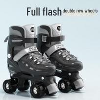 SWAY Adjustable Double-Row Roller Skates L (36-41 Adjustable) šalta juoda spalva