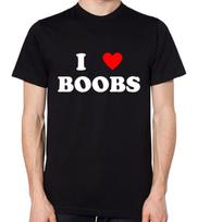 I Love Boobs T-Shirt S įvairiaspalvis