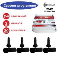 4x capteurs TPMS programmés 433MHz pour Renault/Dacia/Opel/Mercedes - réf. 407005642R