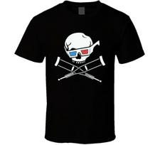 Jackass 3D Movie Skull Johnny Knoxville Unisex marškinėliai S įvairiaspalvis