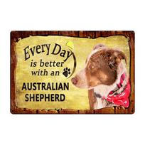 Hisun Tin Sign WARNING Overly Affectionate Pet On Duty Vintage Metal Tin Signs Bar Pub Home Garden Decorative Plate Dog Posters Wall Decor N (as the picture,20x30cm)