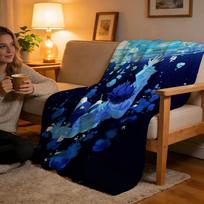 Throw High-Density Short Plush Blanket For Sofa Nap Air-Conditioned Room Soft Skin-Friendly Scissor Seven 75x90cm