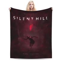 Horror Game Silent Hill F Graphic Printed Flannel Blanket Warm Throw Blanket for Living Room Decorative Bedspread Sofa Bed Cover 75x90cm