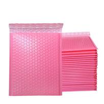 50PCS Kraft Paper Bubble Envelopes Padded Mailers Shipping Envelope self seal Shipping Packaging Bag Courier Storage Bags (pink,11*15cm) rožinė