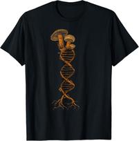 Mushroom DNA Mycology Shroom Hunter Fungi Foraging Mushrooms T-Shirt S įvairiaspalvis