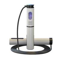 Jump Rope Electronic Counting Skipping Rope Count Function Cordless Long Rope juoda balta spalva