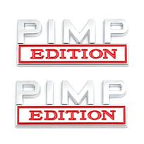 2x PIMP EDITION Logo Emblem Car Truck Fender Tailgate Badge for Sierra Ram F150 350 Car Stickers Accessories