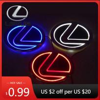 Interior Stickers Car Light Logo Sticker 5D Led Rear Emblem Badge For Lexus ES250 ES300 ES350 IS250 IS300 RX300 RX330 NX GS GX A 12.5cm X 9.25cm mėlyna