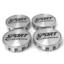4PCS SPORT Logo 54MM(52mm-50mm) Car Wheels Rim Hub Cap Auto Car Wheel Center Caps Hubcap Dust-proof Cover Black Chrome sidabras
