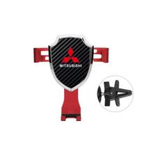 Gravity Car Phone Holder Clip Air Outlet Cellphone Support for Mitsubishi ASX Lancer L200 Pajero Outlander Eclipse Ralliart raudona