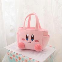 Stitch And Kirby The Forgotten Land Bento Bagcartoon  Tote Lunch Portable Box rožinė