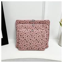 New Corduroy Laptop Case Flower Print Shockproof Laptop Sleeve Lightweight Protective Tablet Case School 11 inches rožinė