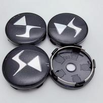 4 vnt. ABS 60MM DS Automobilio Ratlankių Centriniai Dangteliai, skirti DS DS3 DS5 DS6 Deesse PSA Logotipo Emblemos Pakeitimas Ratlankio Stebulės Dangtelis Stiliaus Aksesuarai Black Silver DS