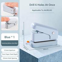 Multi-functional 3/6Holes Loose-leaf Hole Puncher Mini Binding Tools Paper Puncher Hole Punching Machine Gift