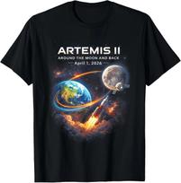 Artemis II Rocket Space Launch Back to The Moon Mission 2026 T- Shirt 2XL
