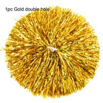 1Pair/1PC Plastic Handle Metallic Streamer Pompoms Cheerleading Cheering Pom Pom Ball Cheering Dance Decor Club Sport Supplies