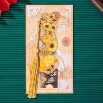 4style Metal oil painting bookmark Van Gogh famous painting hollow imprint series book clip gift New Year gift box souvenir