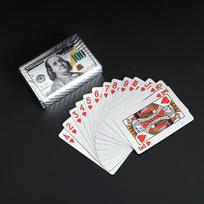 Waterproof Plastic Poker Colorful Gold Dollar Design PET/PVC Playing Cards Durable Deck For Collection & Game