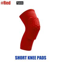 1/2Pcs Knee Support Brace Pads, Breathable Short Shockproof Honeycomb Football Volleyball Compression Kneepad Protector Gear L