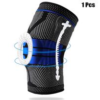 Silicone Padded Knee Pads Supports Brace Basketball Fitness Meniscus Patella Protection Kneepads Sports Safety Knee Sleeves XL