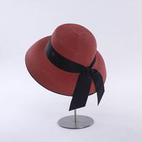 Retro prancūziška Hepburn šiaudinė skrybėlė su kaspinėliu moteriška vasaros pajūrio dideliu krašteliu apsaugai nuo saulės šešėliui kelionės atostogų laisvalaikio laukinis kraštelis paplūdimio H vyno raudonos spalvos