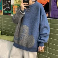 Sweater Men's Pullover Thickened Hong Kong Style Fashion Casual Knitwear Versatile Couple Winter Thread XXXL