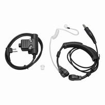 Throat Microphone Headset Coiled Walkie Talkie Earpiece with U94 PTT for Motorola XTN600 SV22C