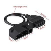New 7 Pin OBD1 to 16 Pin OBD2 Adapter Cable For Ford 1988-1995 Code Reader Scanner