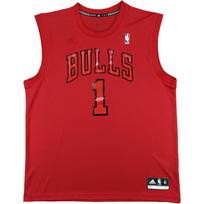 Adidas X NBA Collaboration Chicago Bulls Derrick Rose REP Print Fashion Comfortable Soft Skin-Friendly Basketball Jersey Men jersey Red BSQ1062 L
