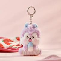 BTS BT21 pliušinė lėlė Kpop raktų pakabukas Pliušinis žaislas Naujagimio versija MANG